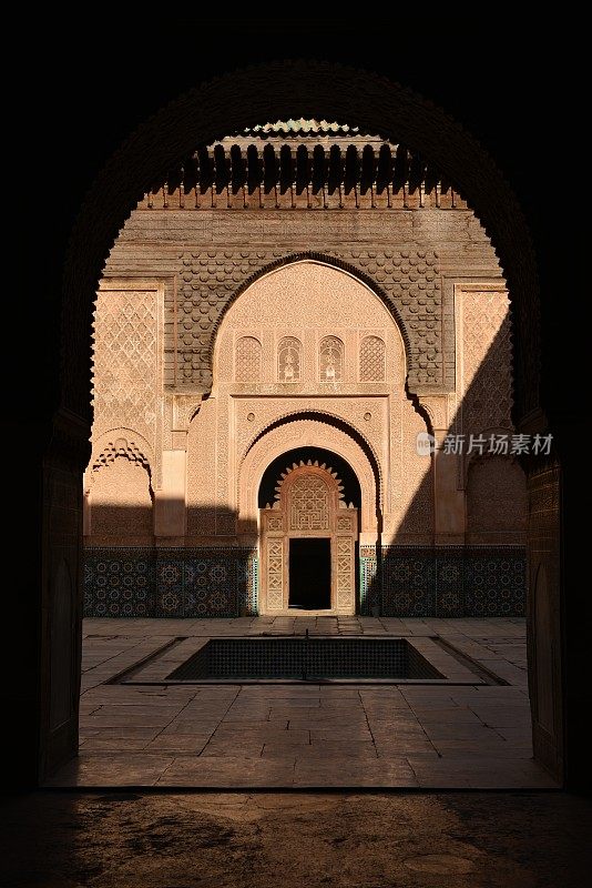 Medersa Ben Youssef，马拉喀什，摩洛哥，非洲。